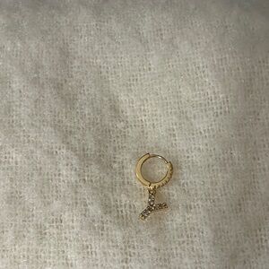 Elegant Gold Initial Earring
